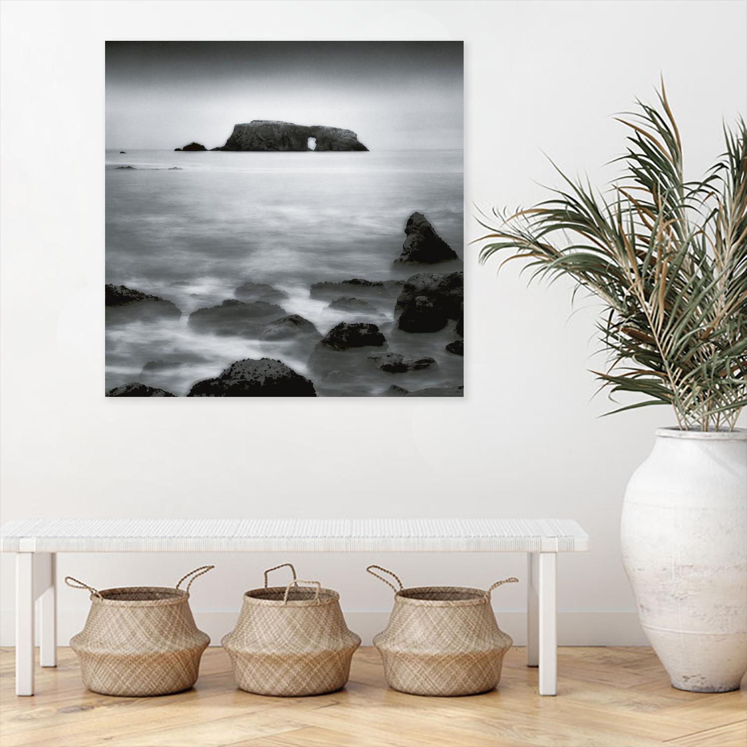 Sea Stack by Jamie Cook on GIANT ART - white sea scene