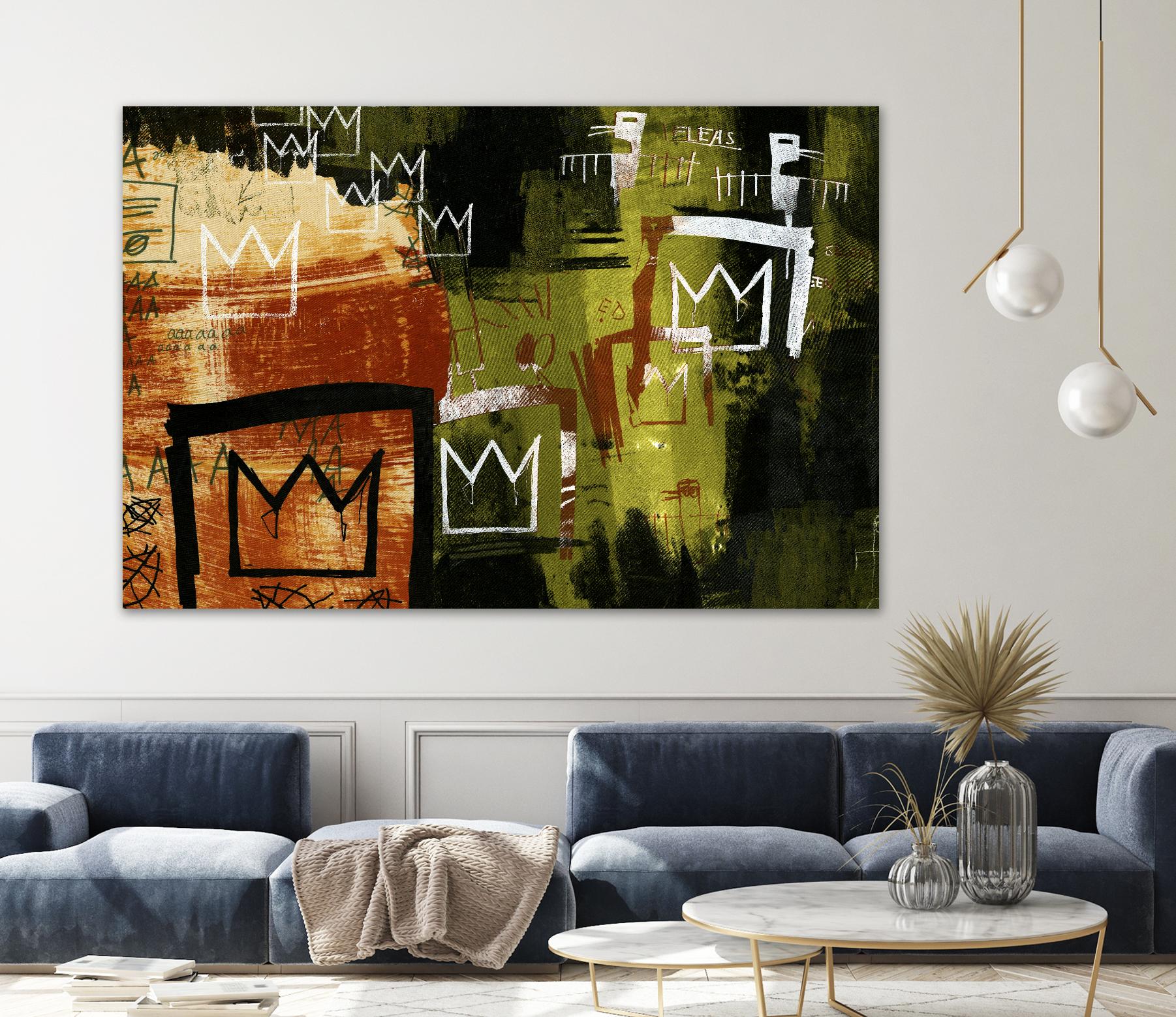 Graffiti Crowns by Tracy Hiner on GIANT ART - orange contemporary