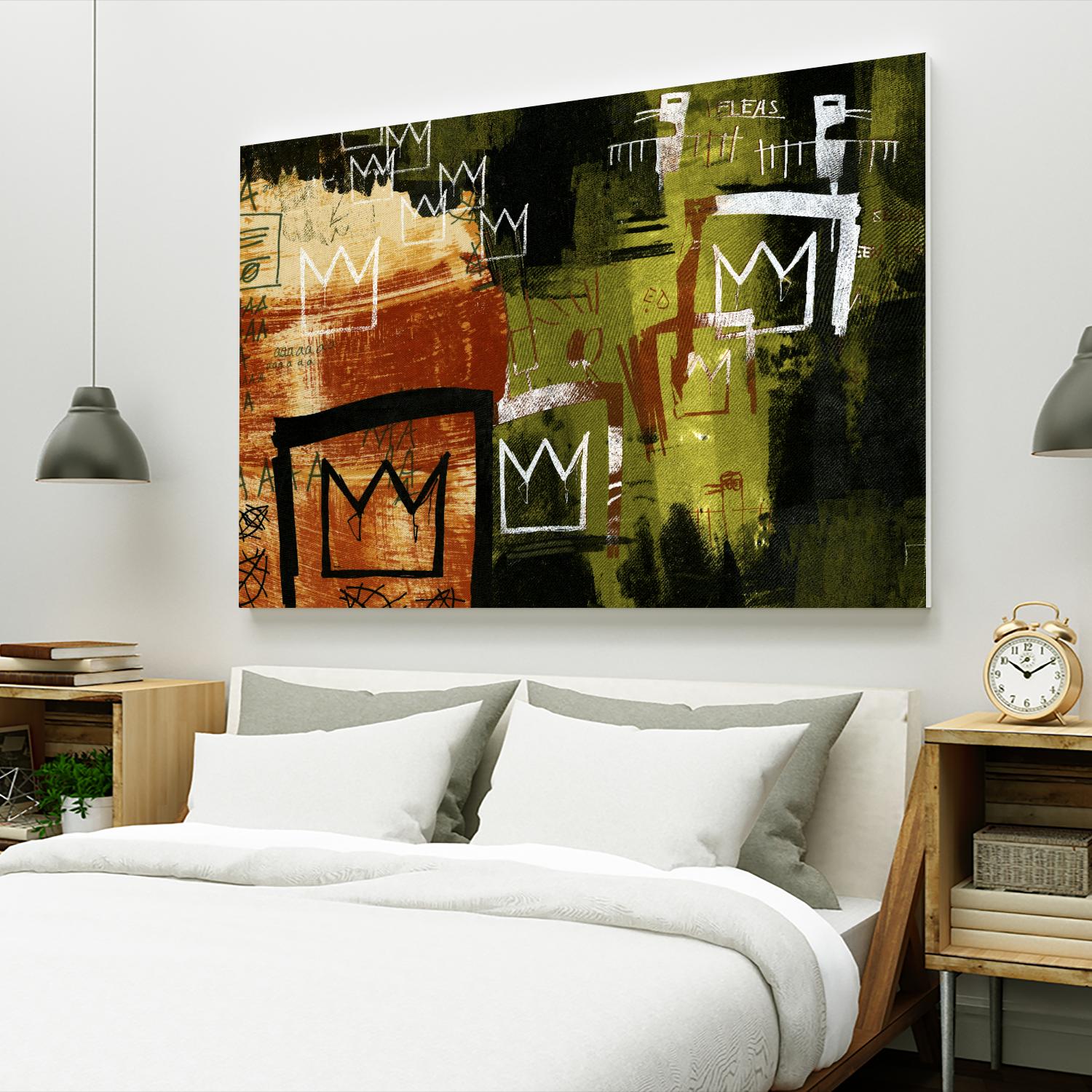 Graffiti Crowns by Tracy Hiner on GIANT ART - orange contemporary