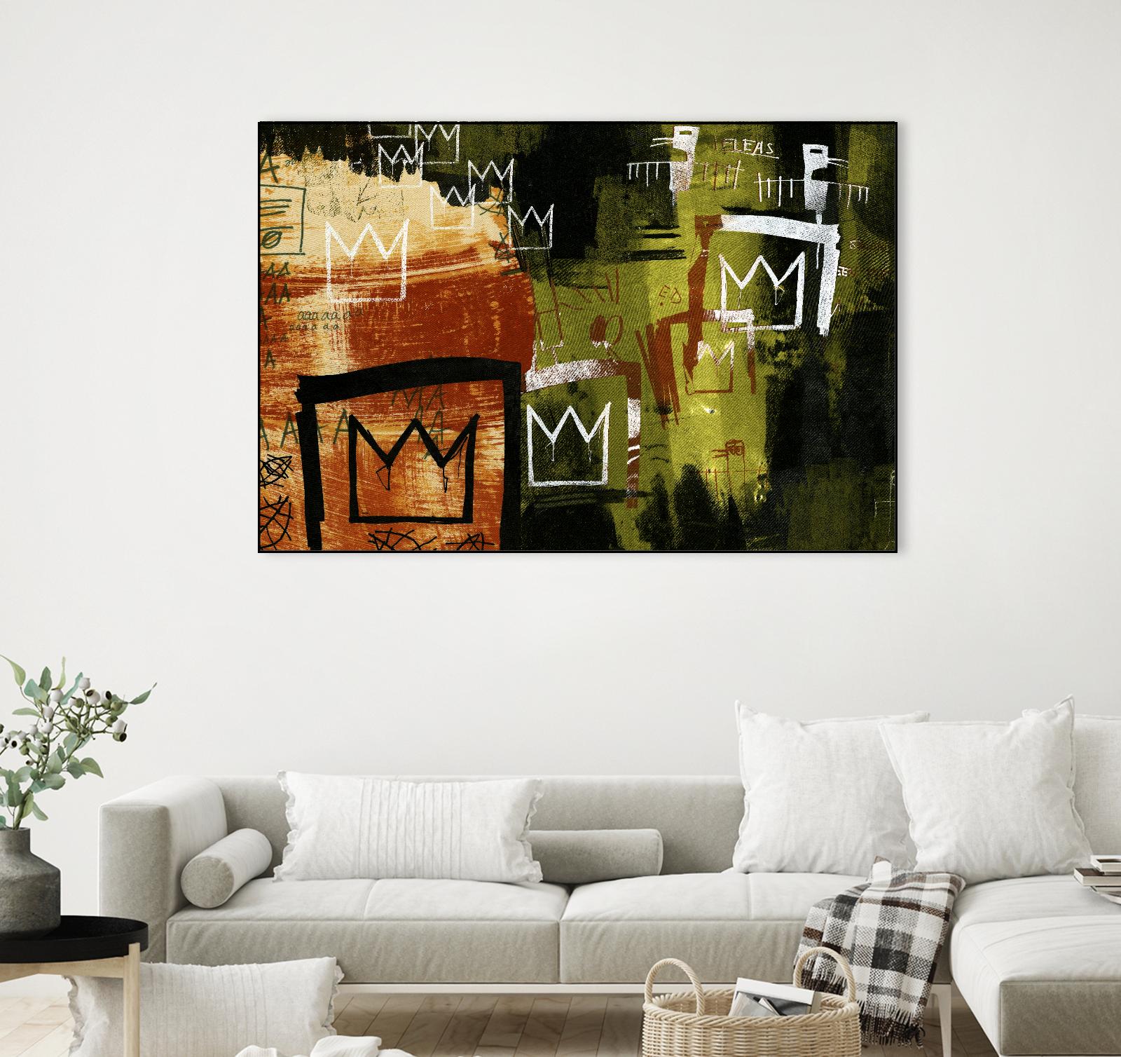 Graffiti Crowns by Tracy Hiner on GIANT ART - orange contemporary