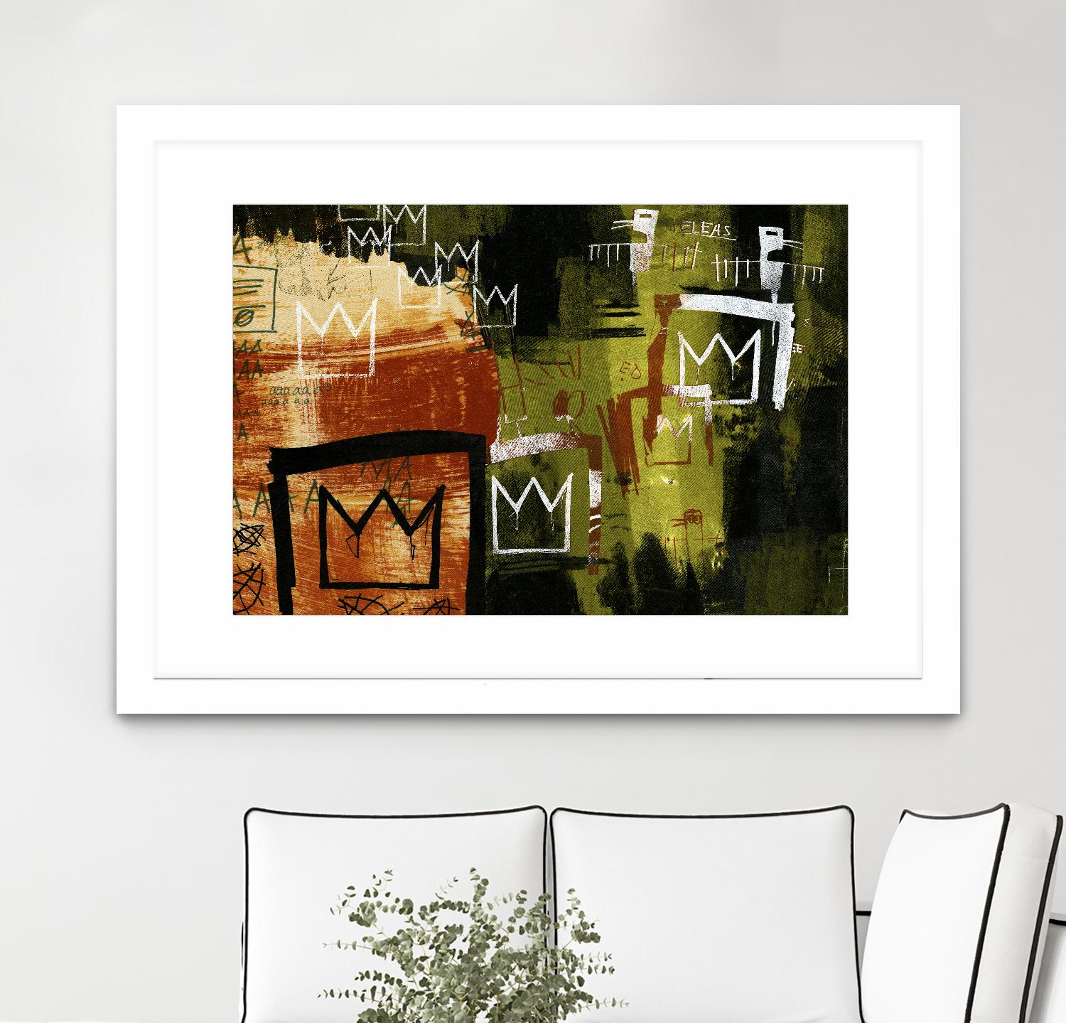 Graffiti Crowns by Tracy Hiner on GIANT ART - orange contemporary