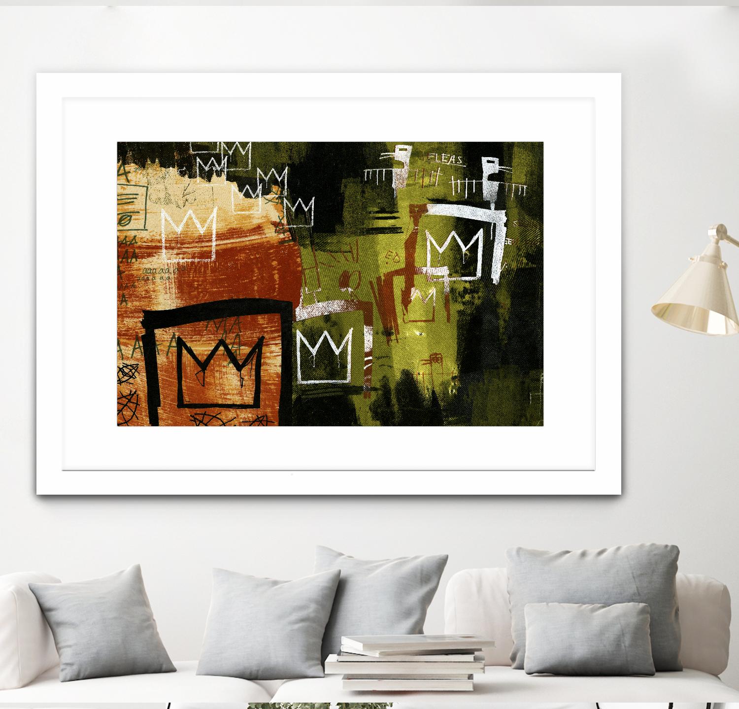 Graffiti Crowns by Tracy Hiner on GIANT ART - orange contemporary