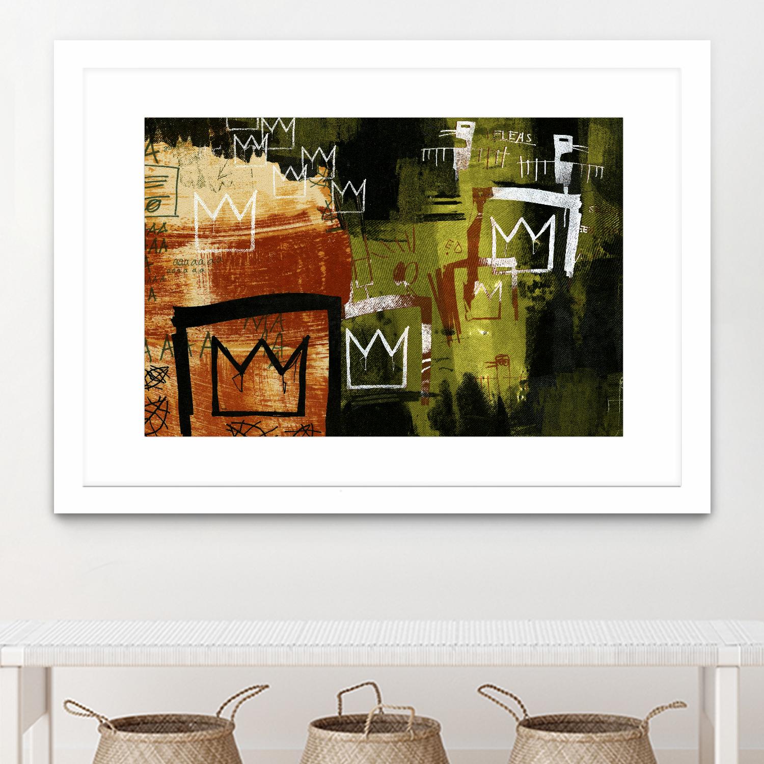 Graffiti Crowns by Tracy Hiner on GIANT ART - orange contemporary