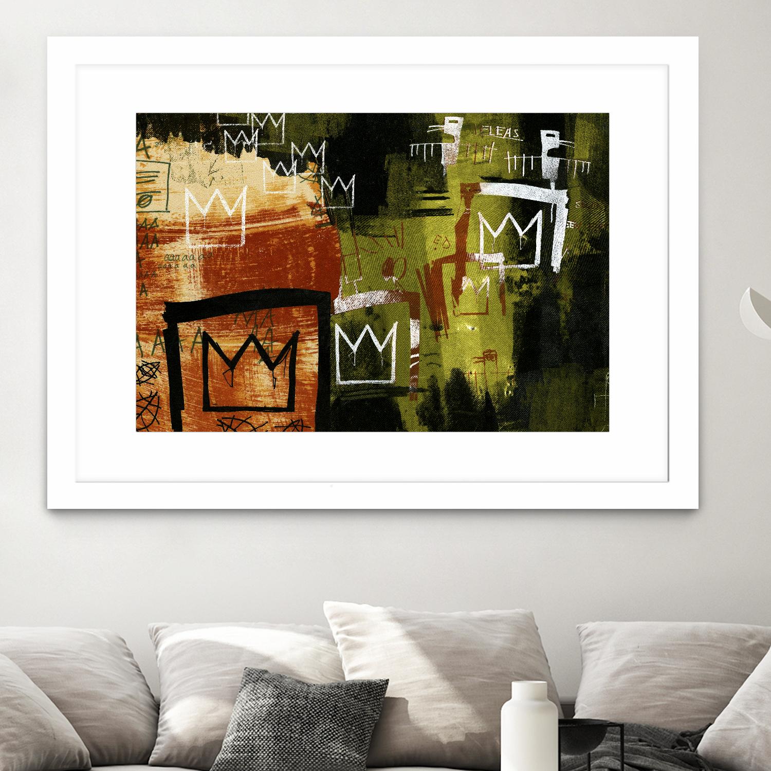 Graffiti Crowns by Tracy Hiner on GIANT ART - orange contemporary