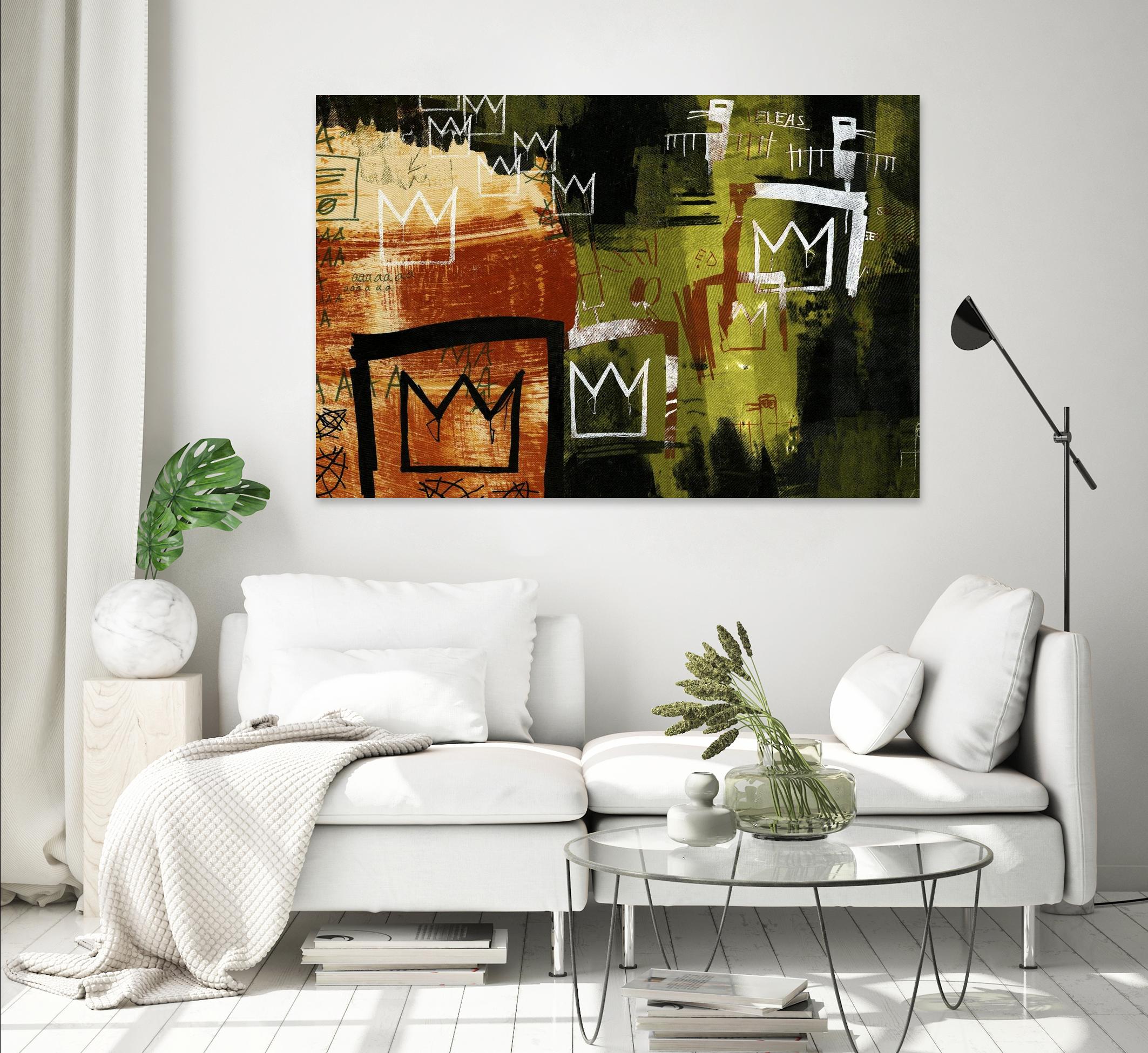 Graffiti Crowns by Tracy Hiner on GIANT ART - orange contemporary