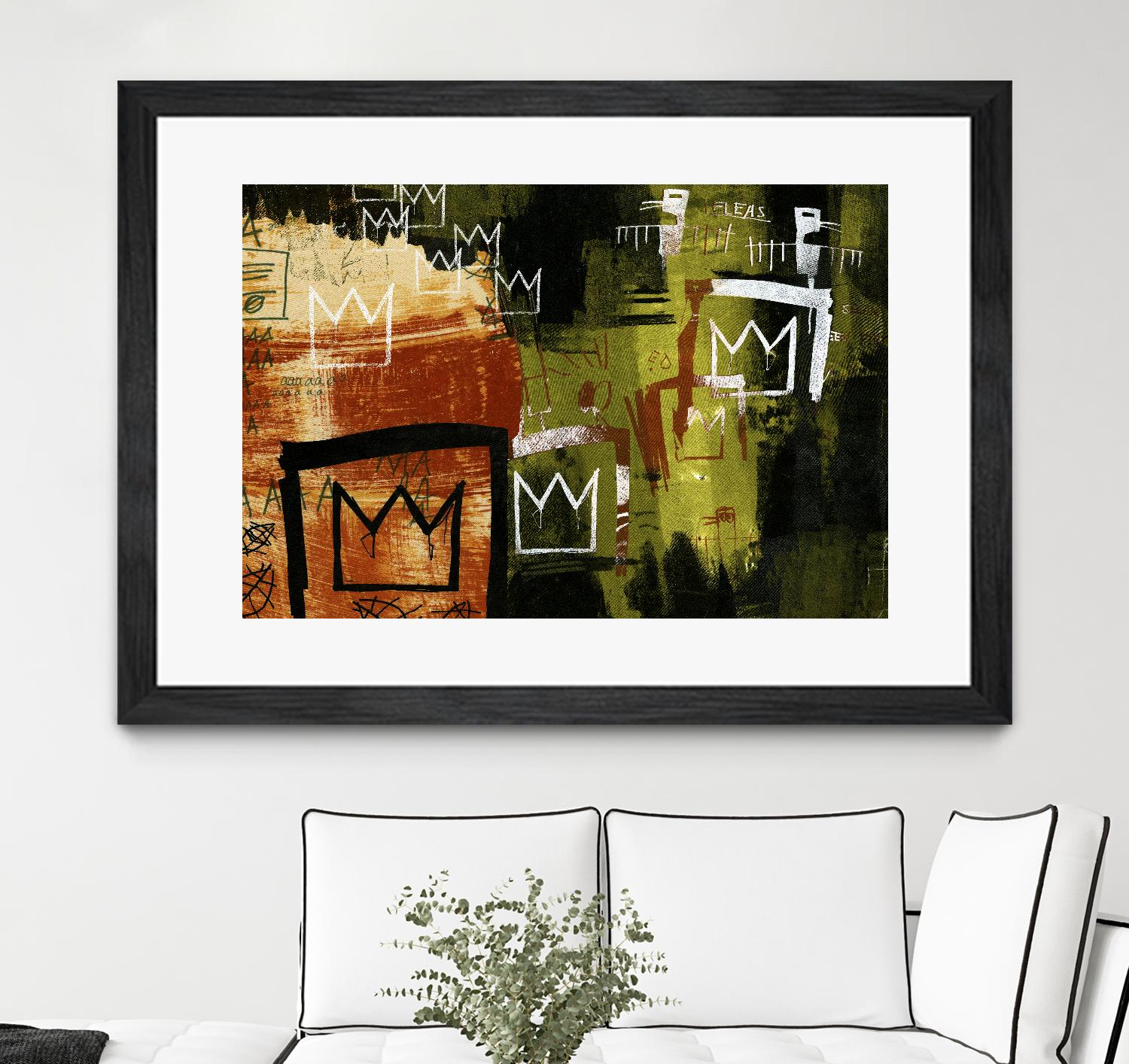 Graffiti Crowns by Tracy Hiner on GIANT ART - orange contemporary