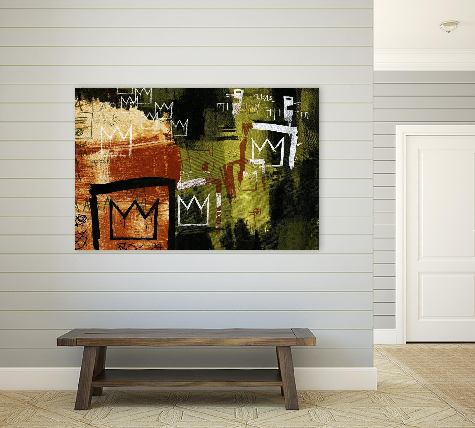 Graffiti Crowns by Tracy Hiner on GIANT ART - orange contemporary