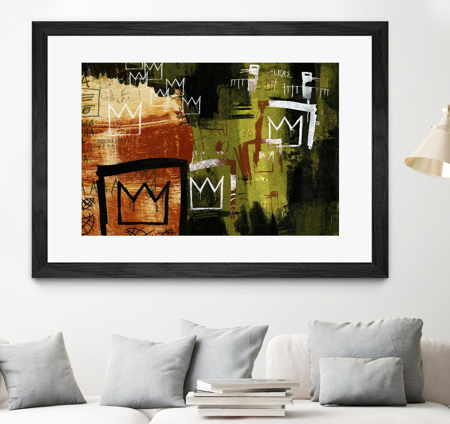 Graffiti Crowns by Tracy Hiner on GIANT ART - orange contemporary