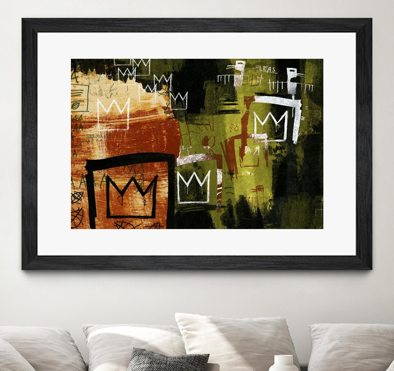 Graffiti Crowns by Tracy Hiner on GIANT ART - orange contemporary