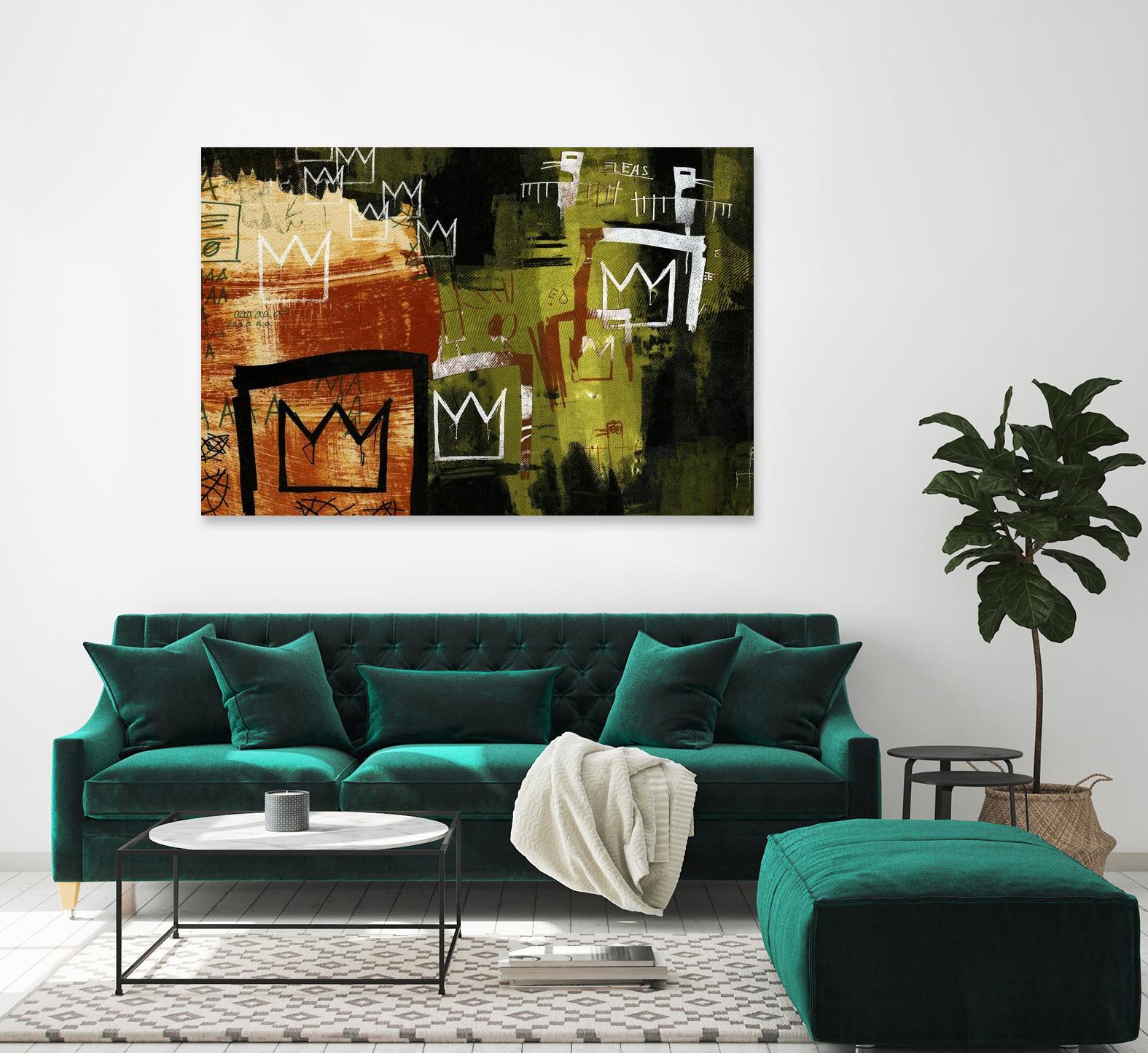 Graffiti Crowns by Tracy Hiner on GIANT ART - orange contemporary