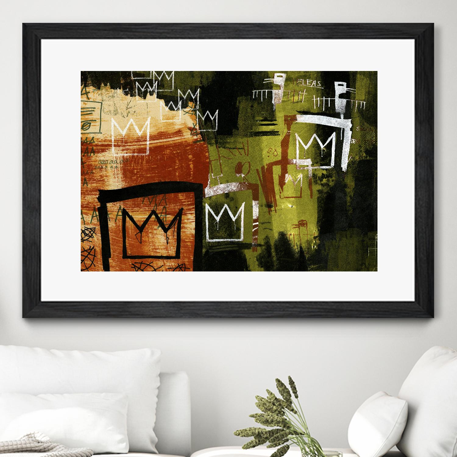 Graffiti Crowns by Tracy Hiner on GIANT ART - orange contemporary