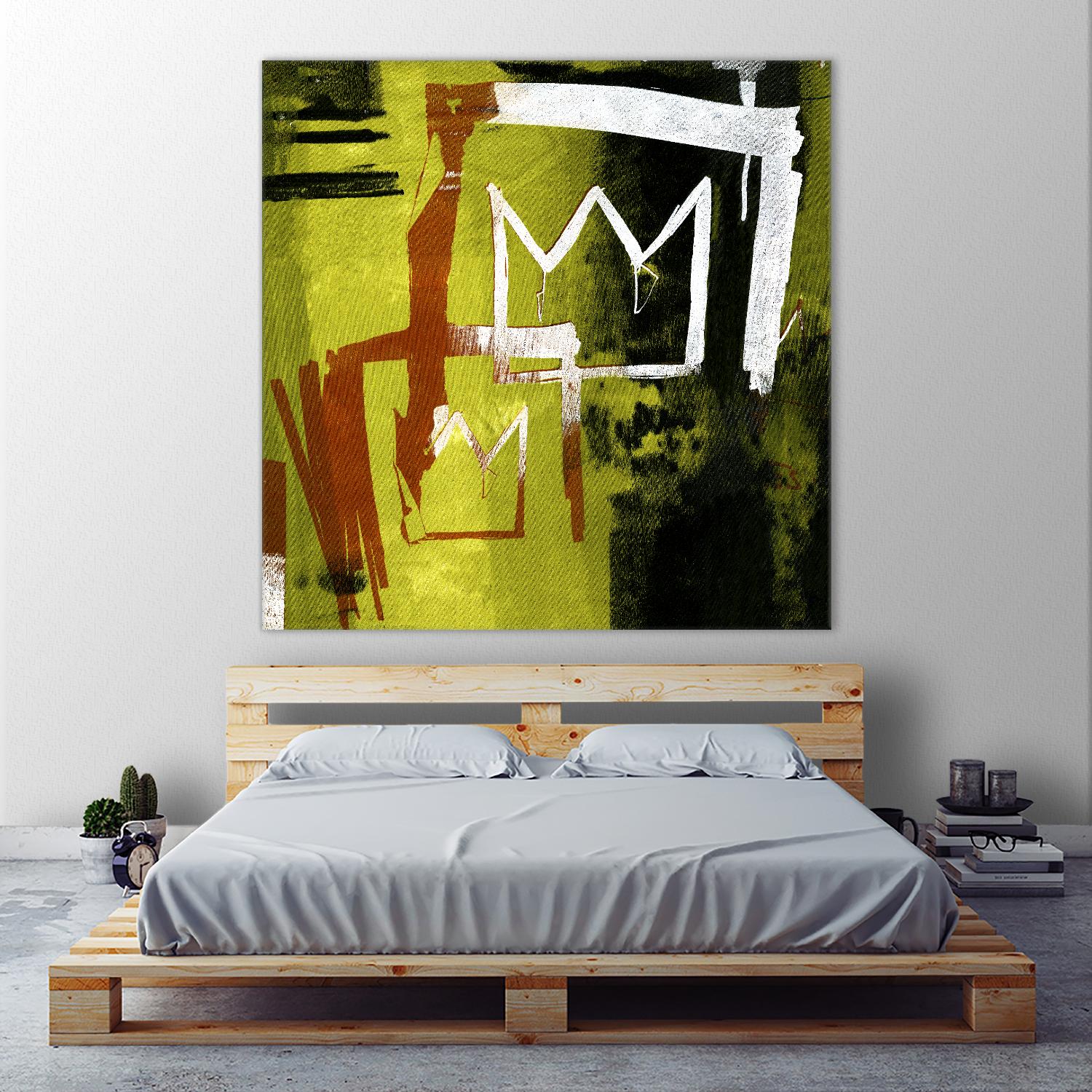 Graffiti Crowns B by Tracy Hiner on GIANT ART - orange contemporary