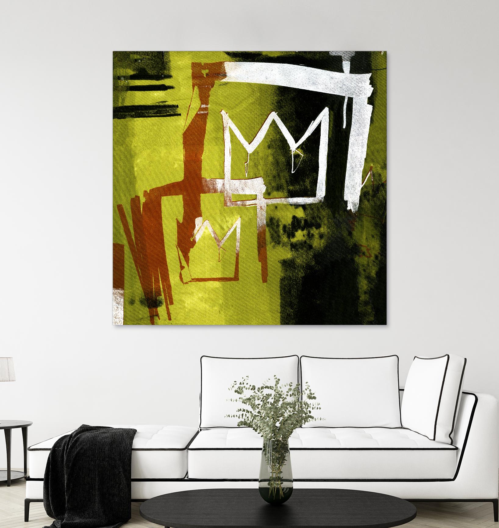 Graffiti Crowns B by Tracy Hiner on GIANT ART - orange contemporary