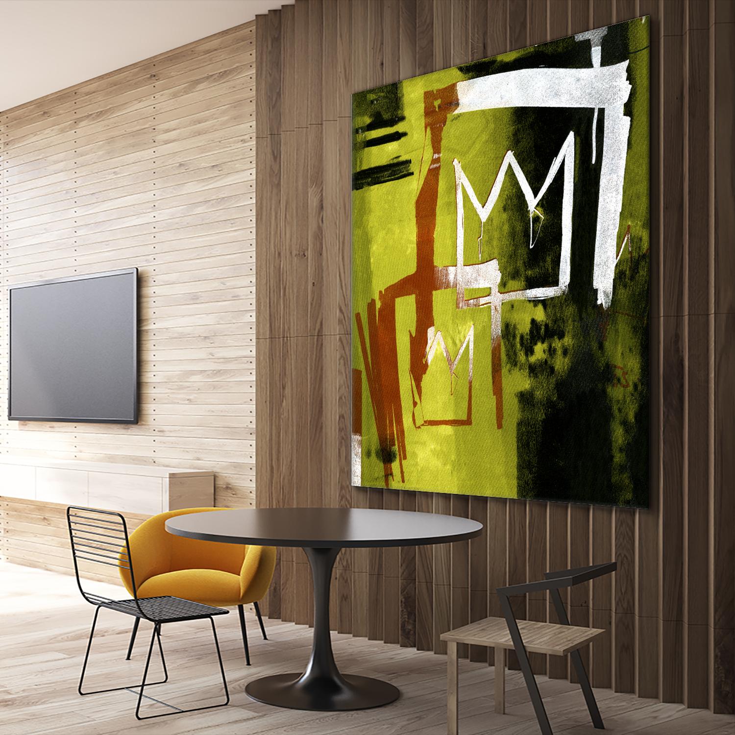 Graffiti Crowns B by Tracy Hiner on GIANT ART - orange contemporary