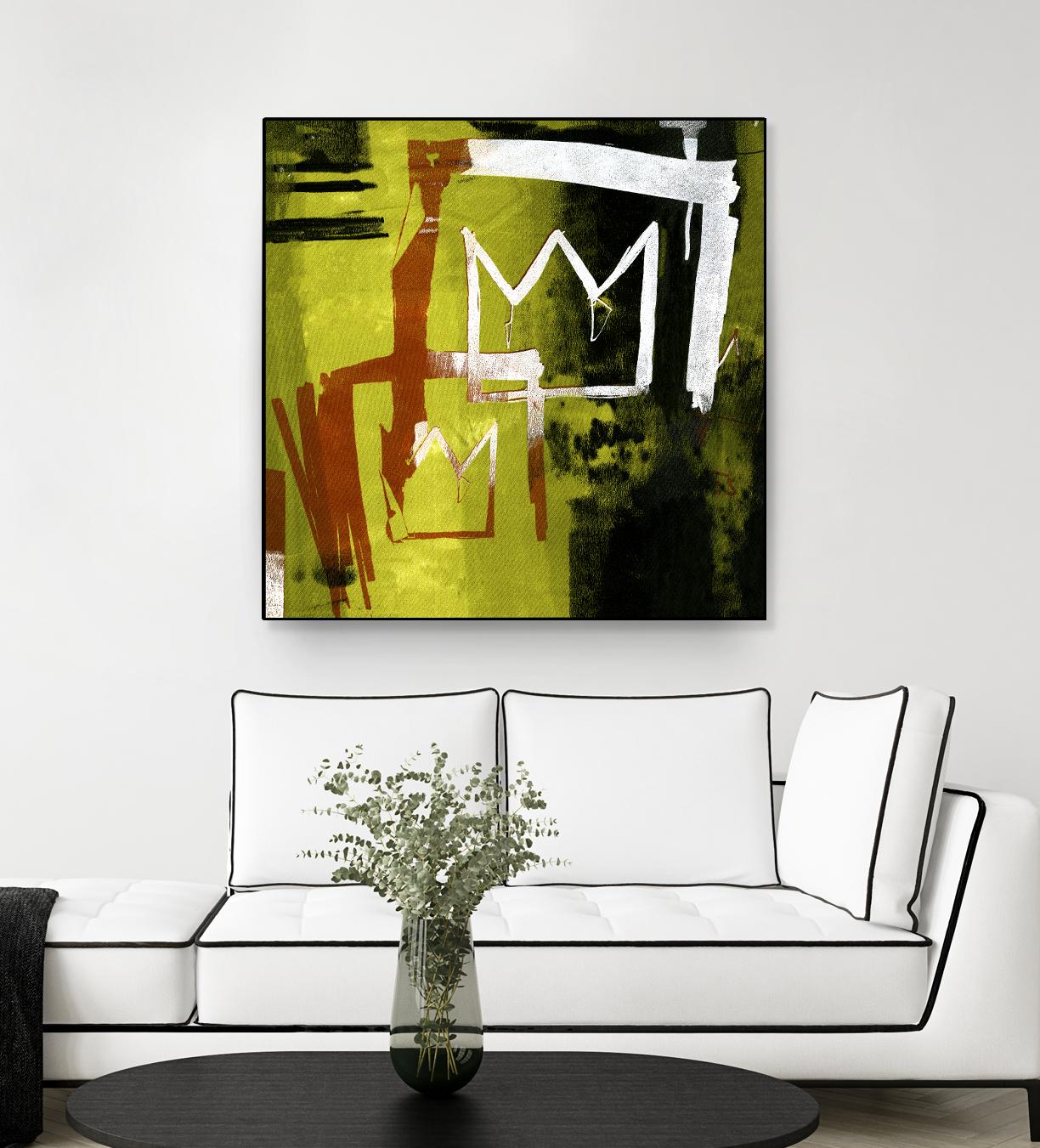 Graffiti Crowns B by Tracy Hiner on GIANT ART - orange contemporary