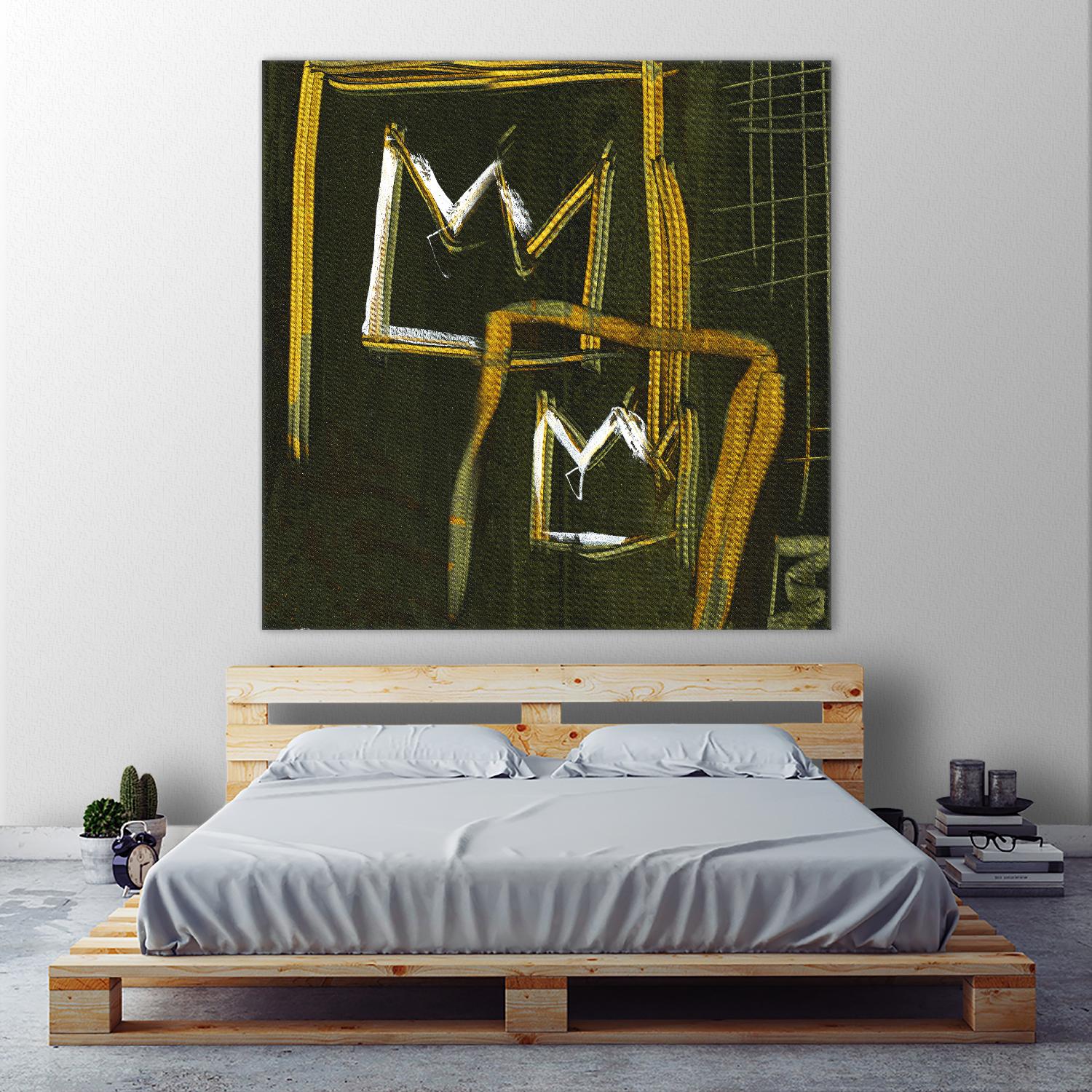 Graffiti Crowns D by Tracy Hiner on GIANT ART - orange contemporary