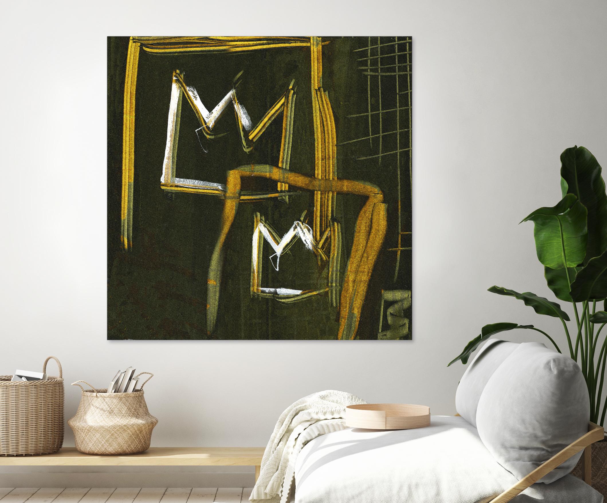 Graffiti Crowns D by Tracy Hiner on GIANT ART - orange contemporary