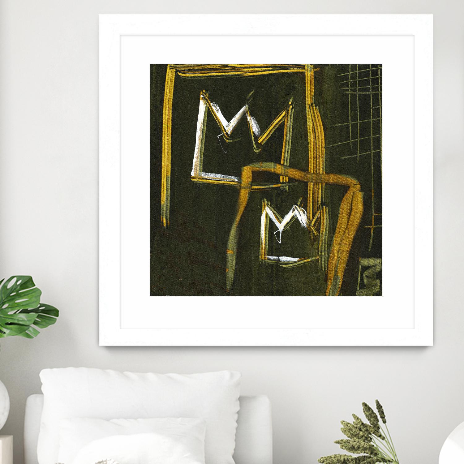 Graffiti Crowns D by Tracy Hiner on GIANT ART - orange contemporary