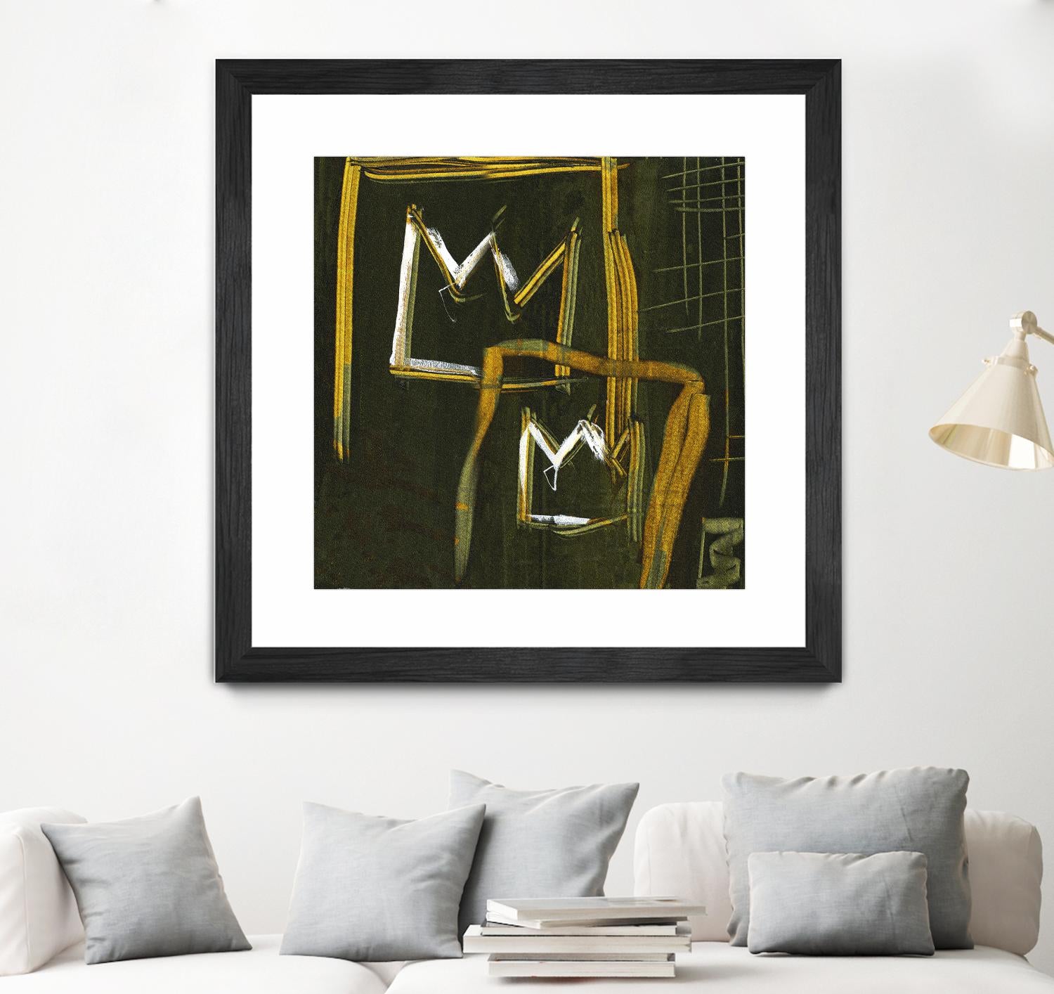 Graffiti Crowns D by Tracy Hiner on GIANT ART - orange contemporary