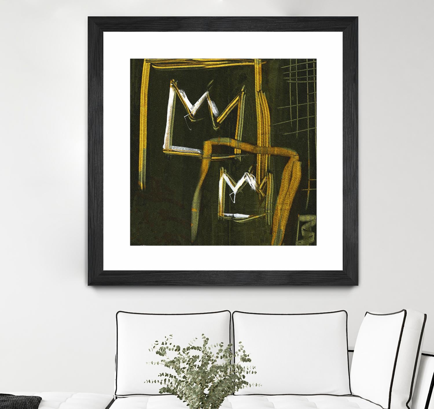 Graffiti Crowns D by Tracy Hiner on GIANT ART - orange contemporary