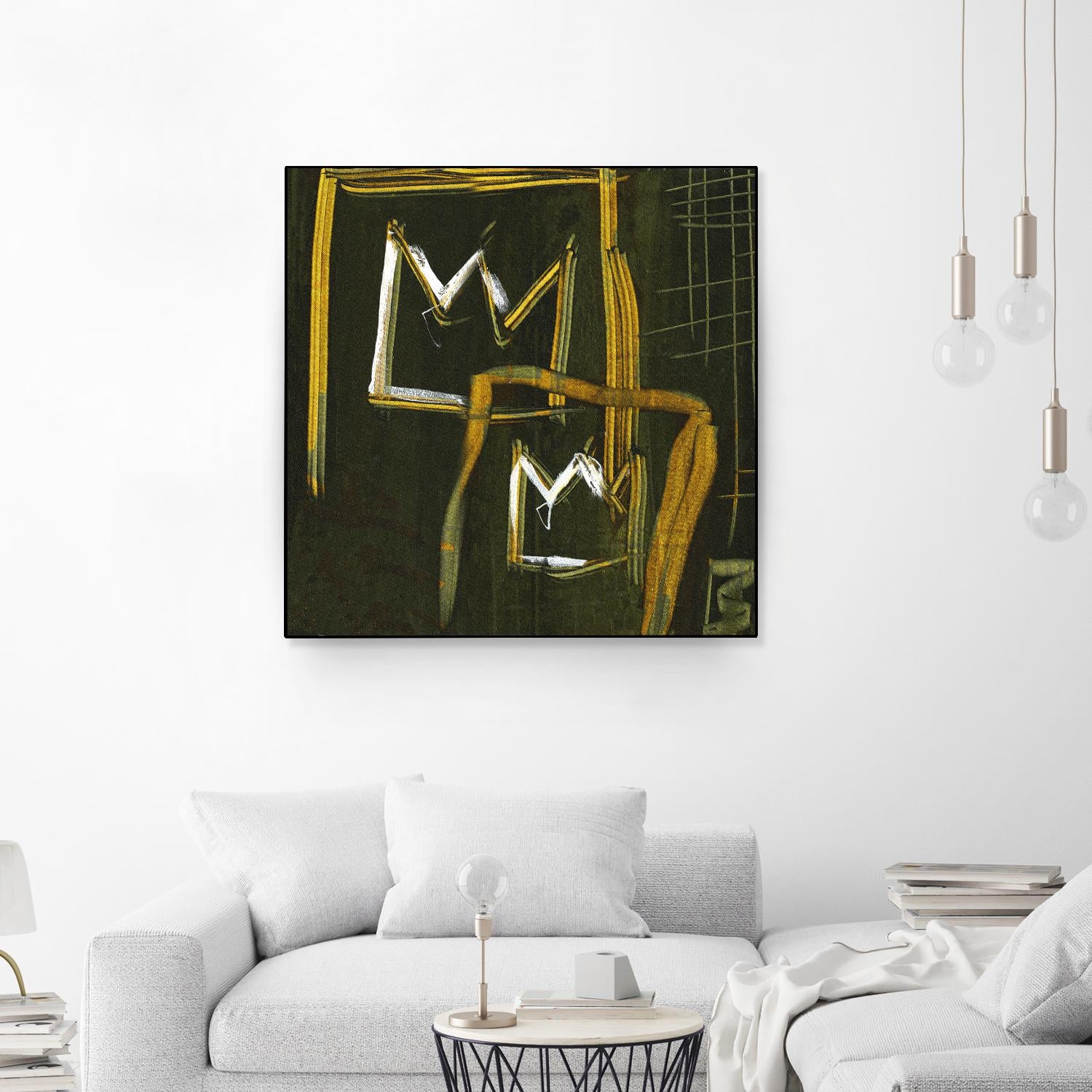 Graffiti Crowns D by Tracy Hiner on GIANT ART - orange contemporary