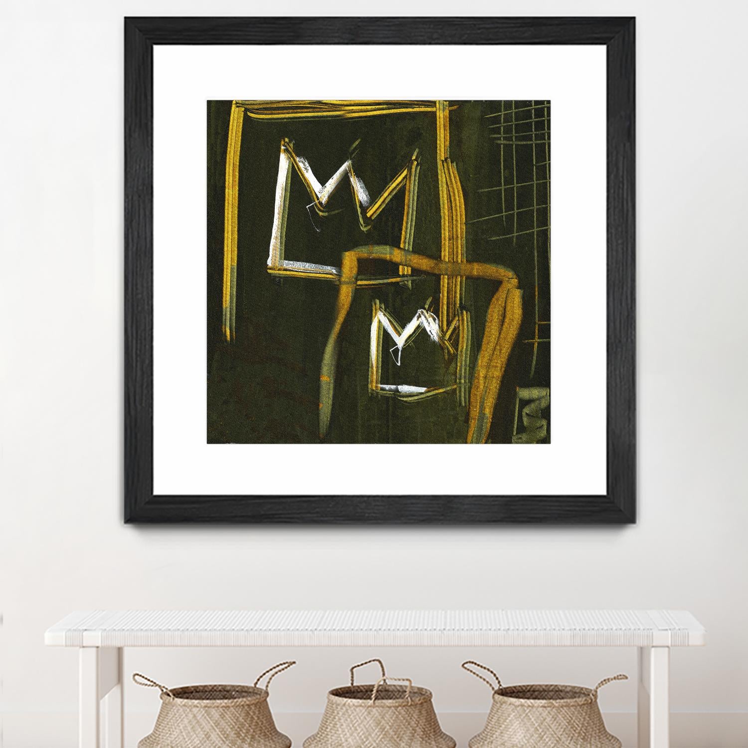 Graffiti Crowns D by Tracy Hiner on GIANT ART - orange contemporary