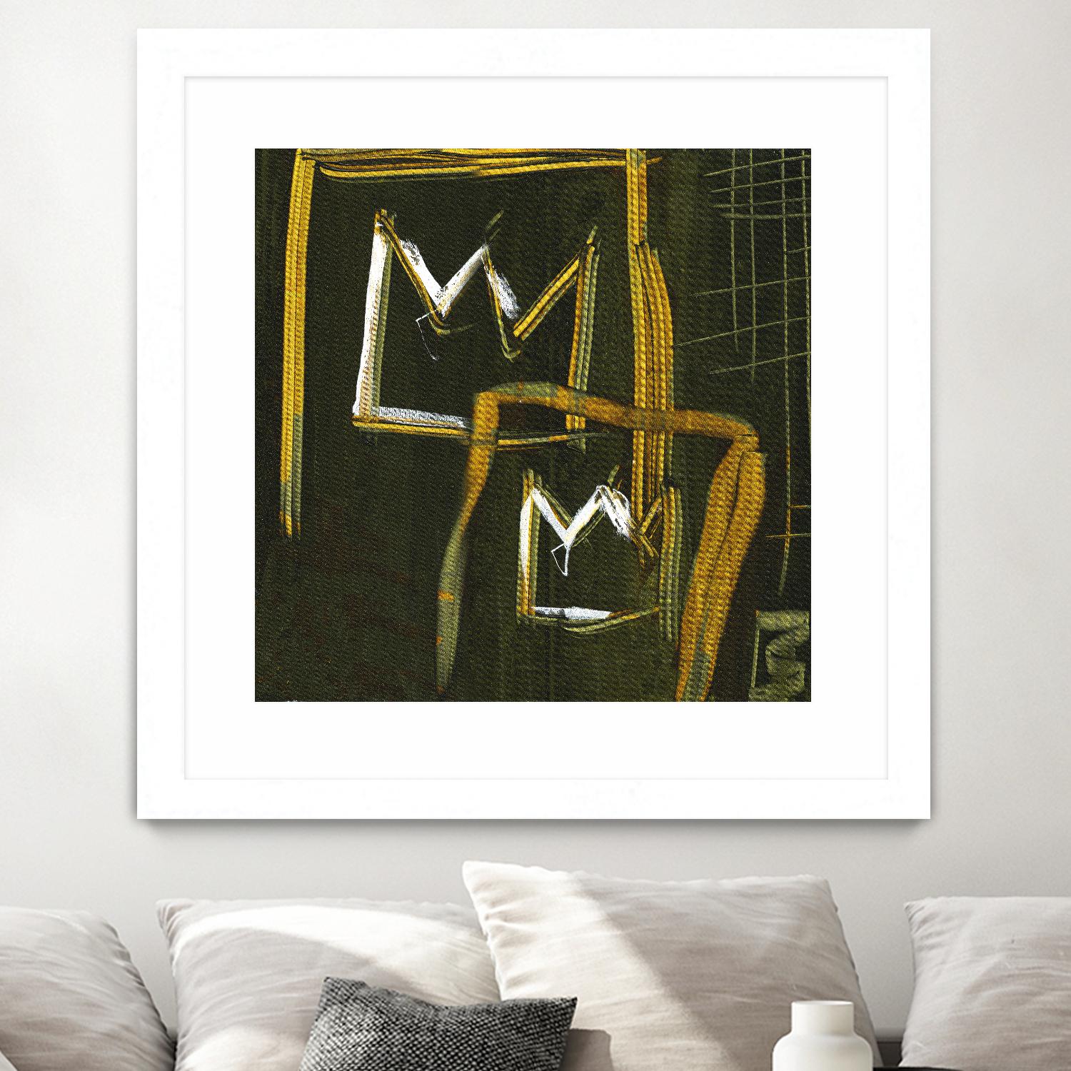 Graffiti Crowns D by Tracy Hiner on GIANT ART - orange contemporary