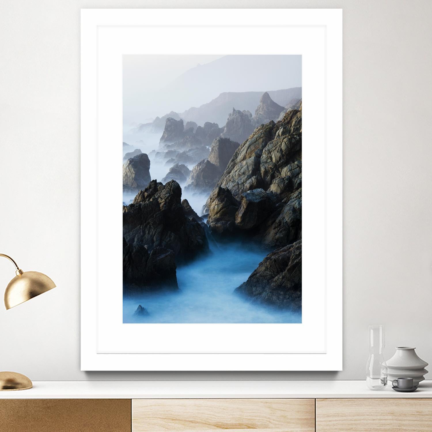 Big Sur Wave 6 by Acer Images on GIANT ART - blue landscape