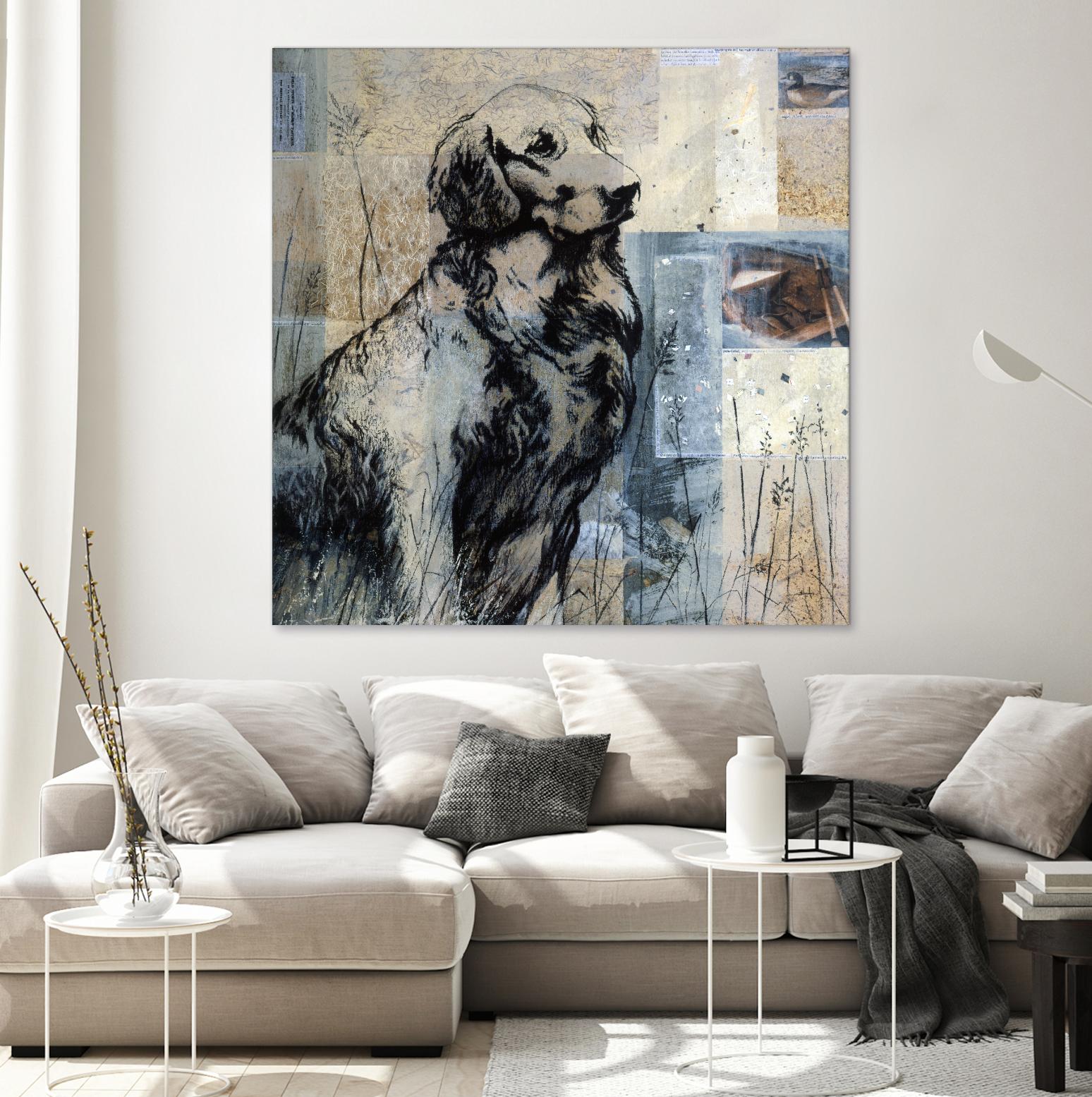 Loyal Companion by Mary Calkins on GIANT ART - blue animals