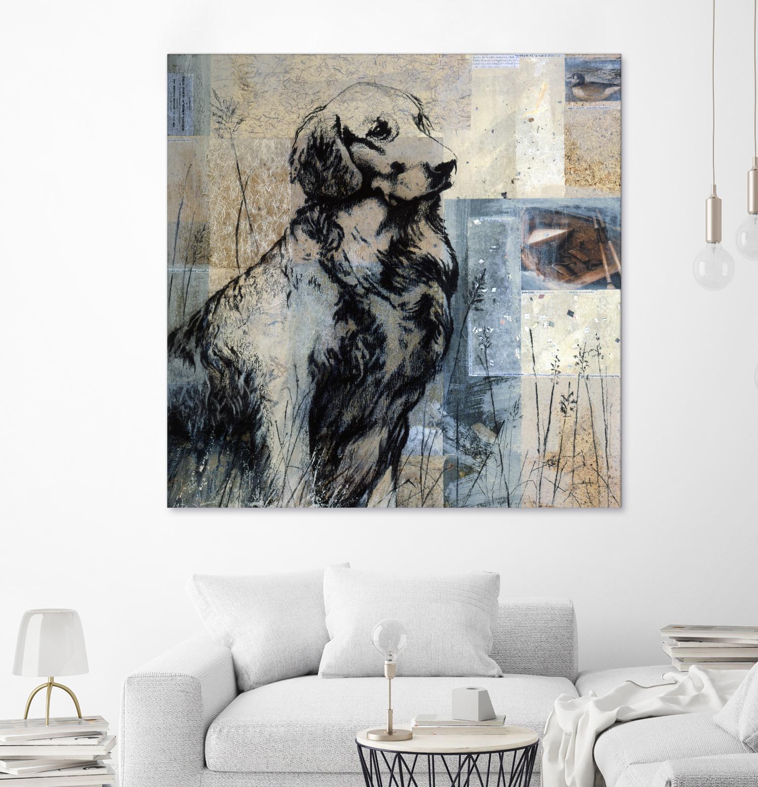 Loyal Companion by Mary Calkins on GIANT ART - blue animals