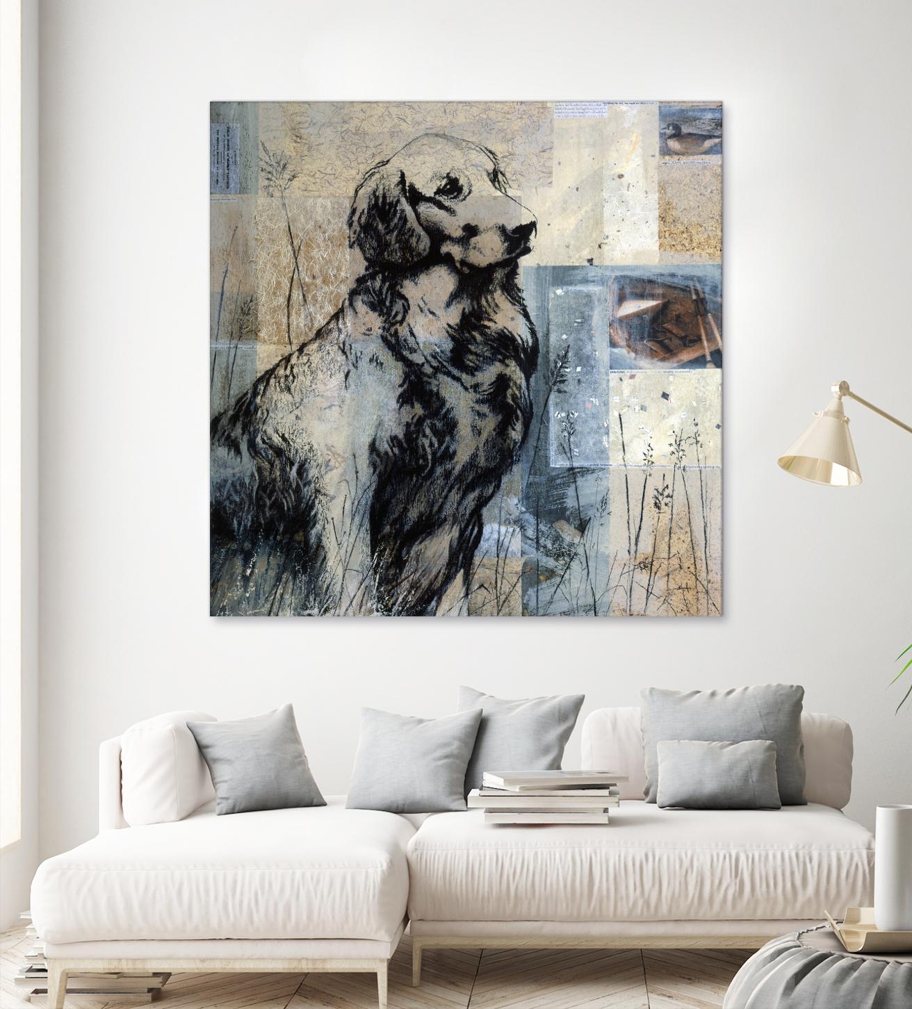 Loyal Companion by Mary Calkins on GIANT ART - blue animals