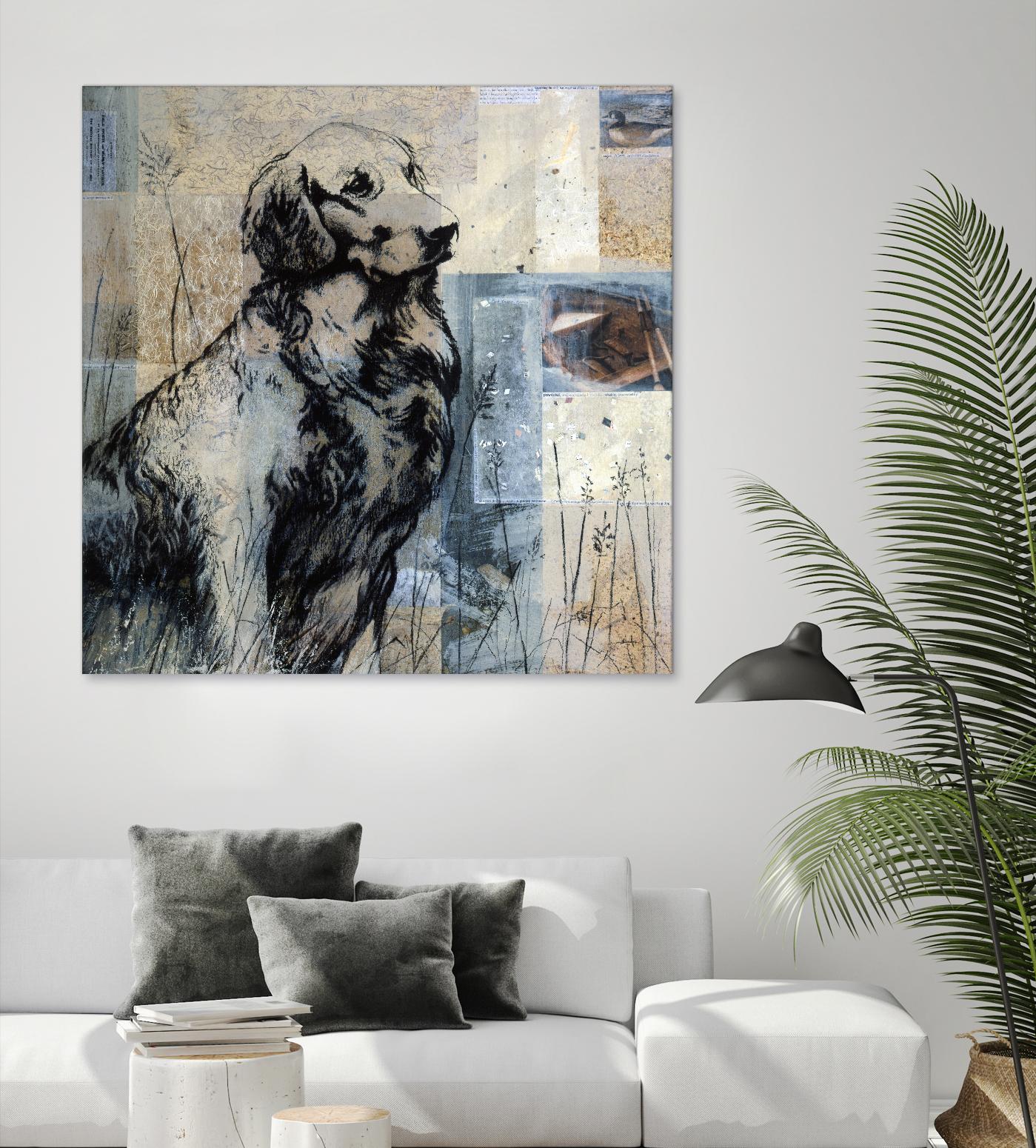 Loyal Companion by Mary Calkins on GIANT ART - blue animals