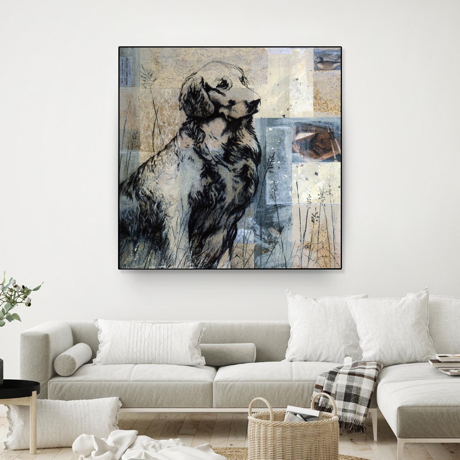 Loyal Companion by Mary Calkins on GIANT ART - blue animals