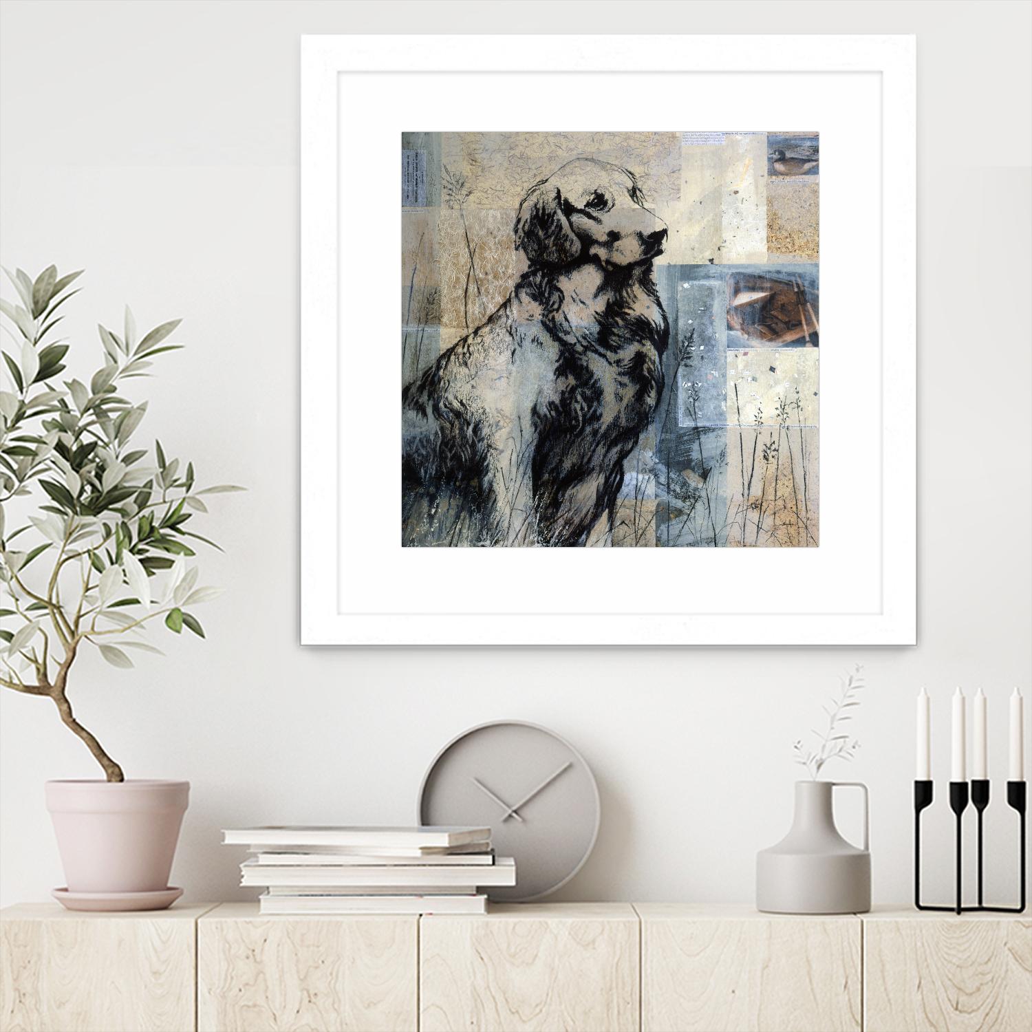 Loyal Companion by Mary Calkins on GIANT ART - blue animals