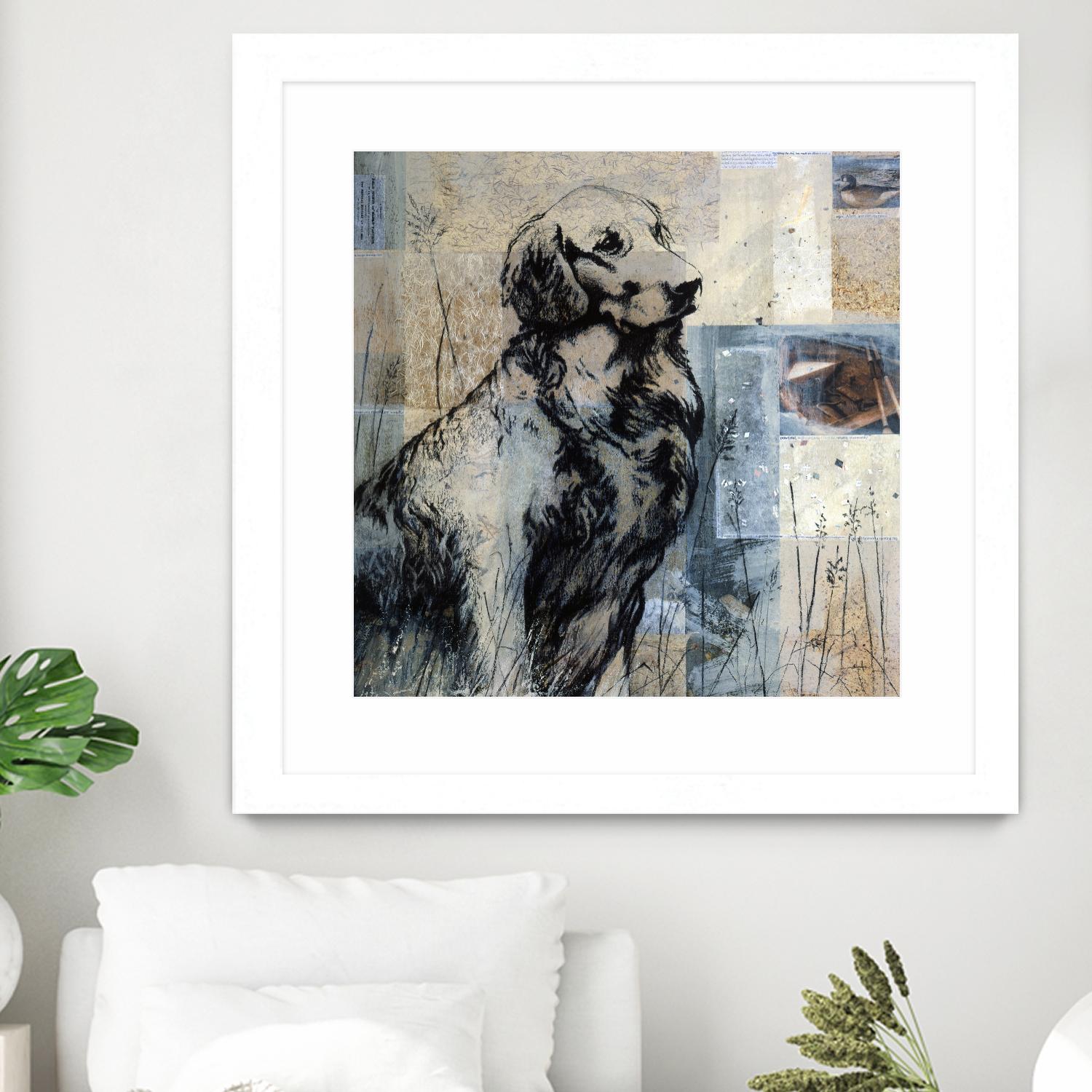 Loyal Companion by Mary Calkins on GIANT ART - blue animals
