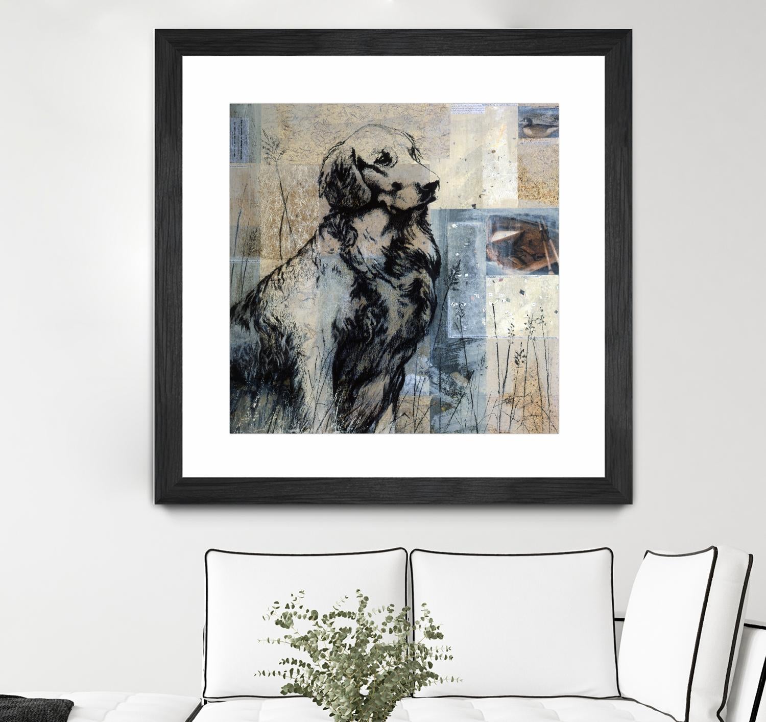 Loyal Companion by Mary Calkins on GIANT ART - blue animals