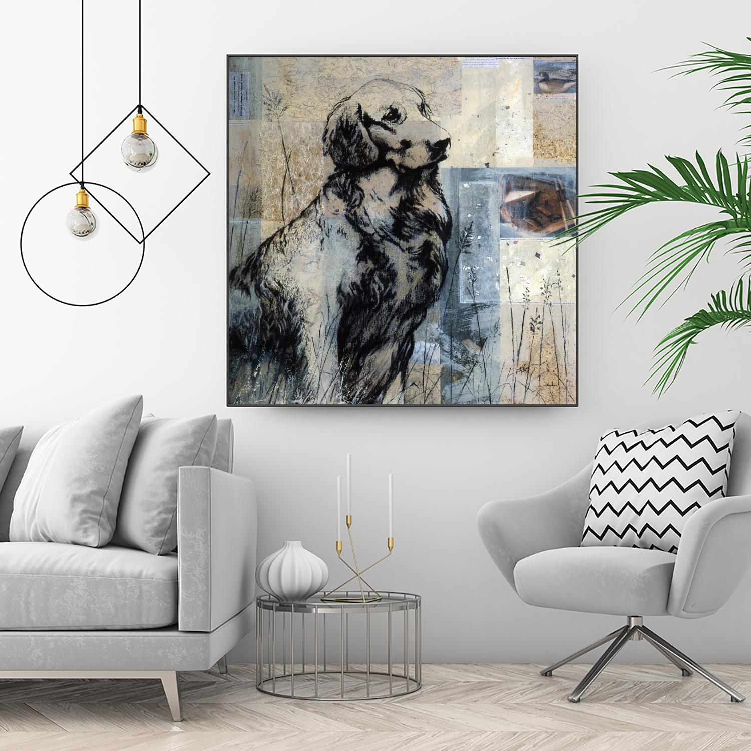 Loyal Companion by Mary Calkins on GIANT ART - blue animals