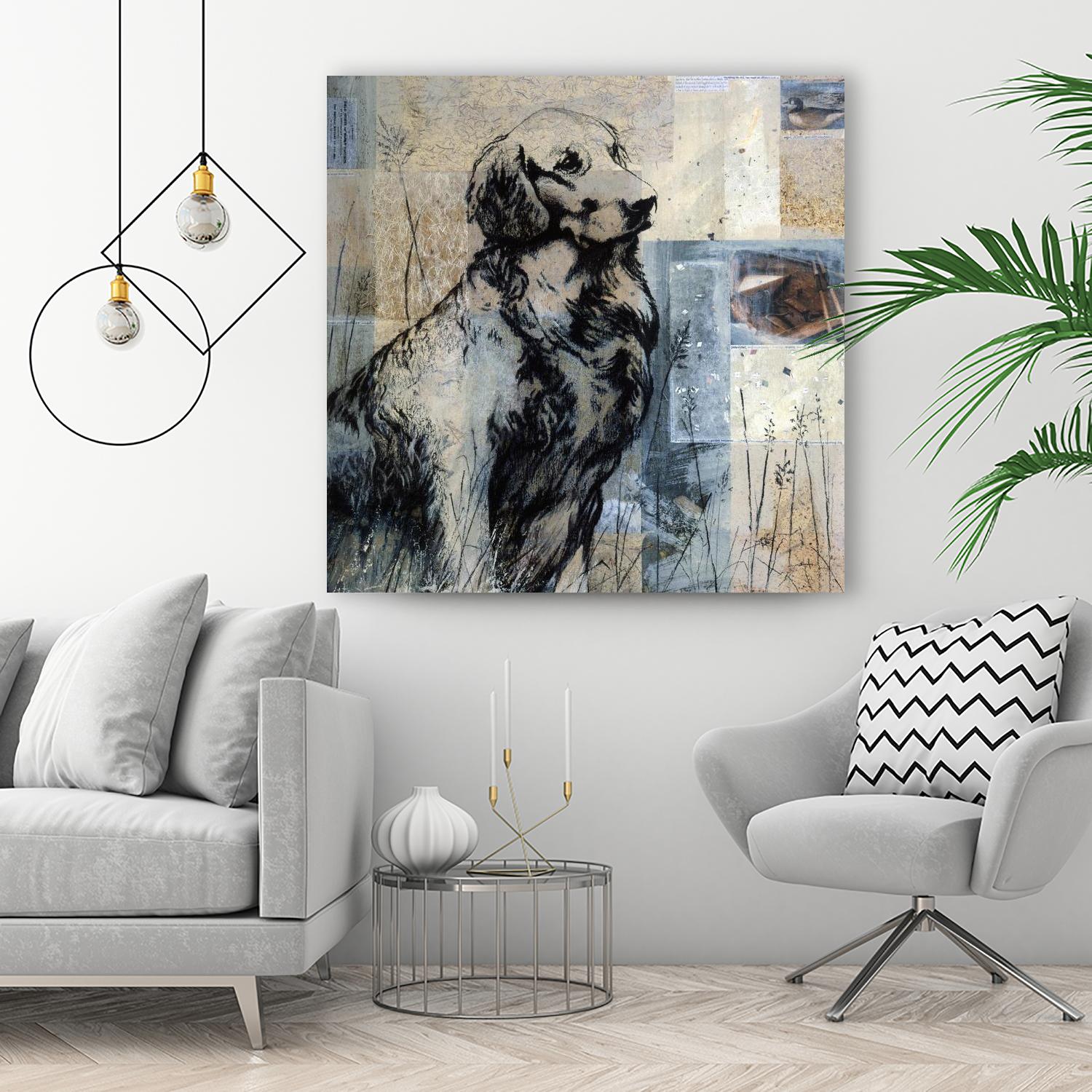 Loyal Companion by Mary Calkins on GIANT ART - blue animals