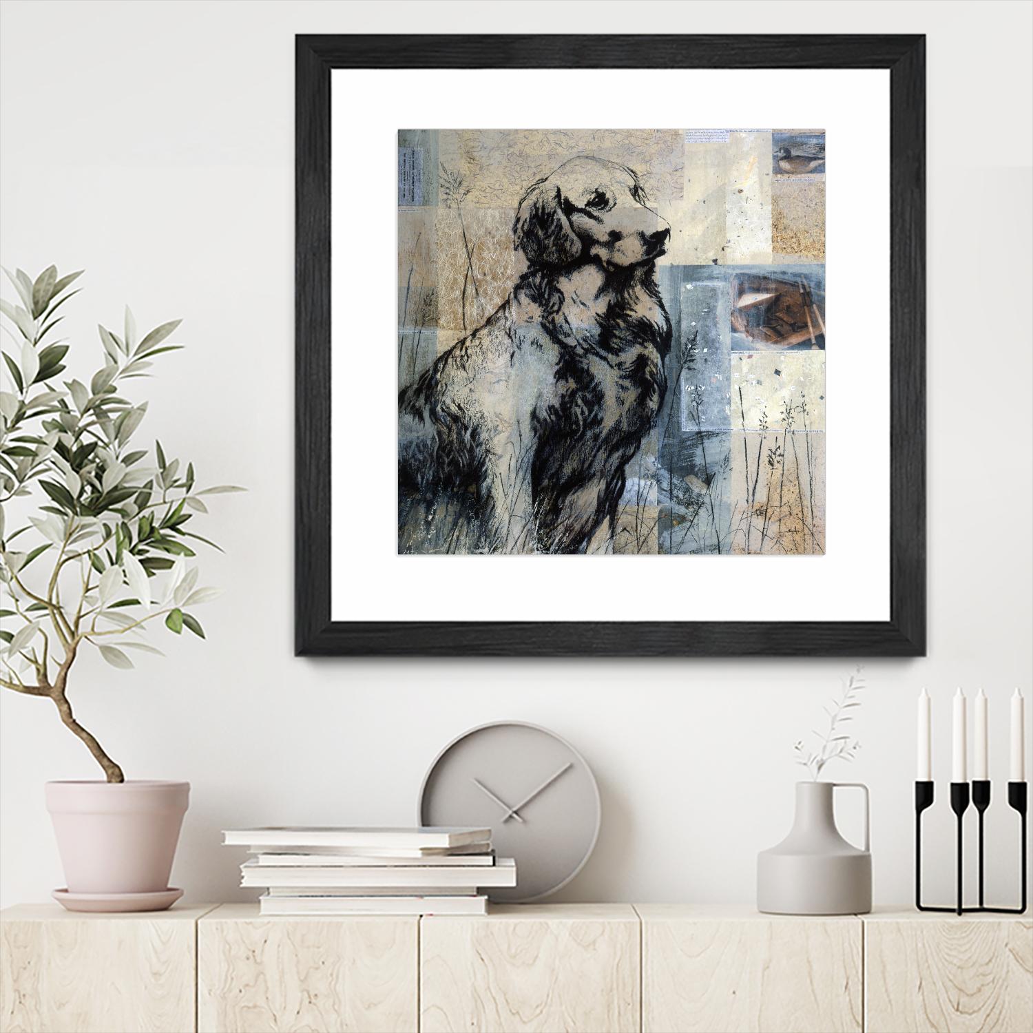 Loyal Companion by Mary Calkins on GIANT ART - blue animals