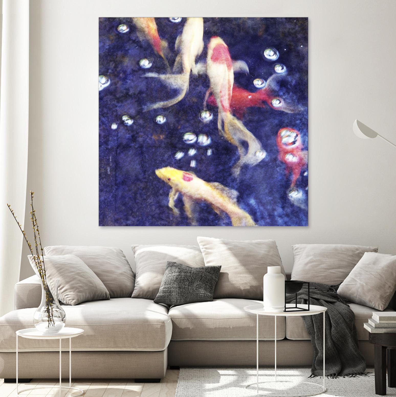 Koi 2 by Thea Schrack on GIANT ART - pink animals