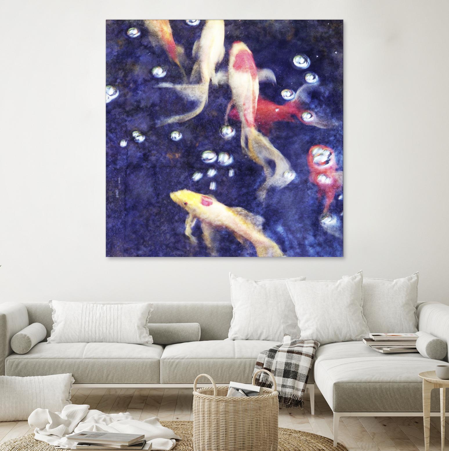 Koi 2 by Thea Schrack on GIANT ART - pink animals