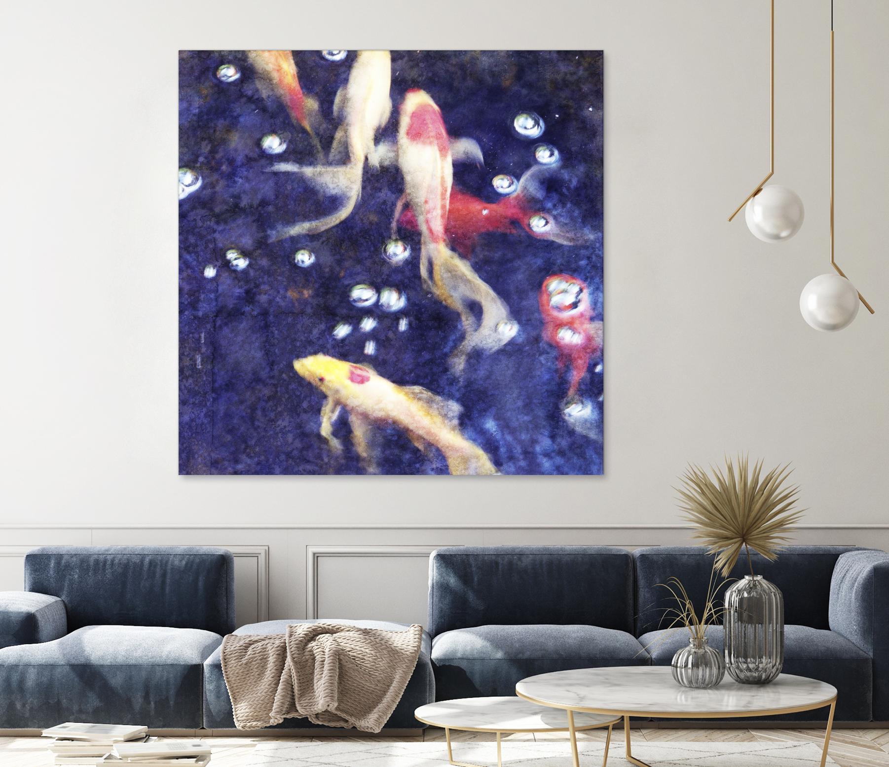 Koi 2 by Thea Schrack on GIANT ART - pink animals