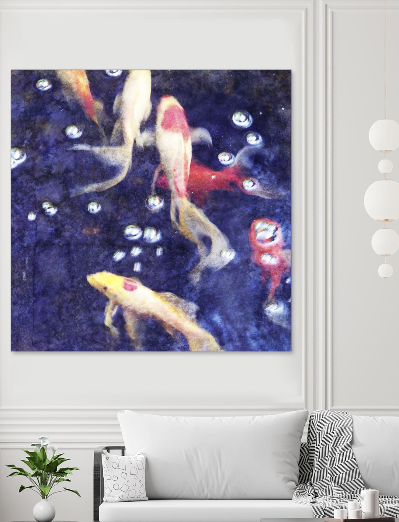 Koi 2 by Thea Schrack on GIANT ART - pink animals