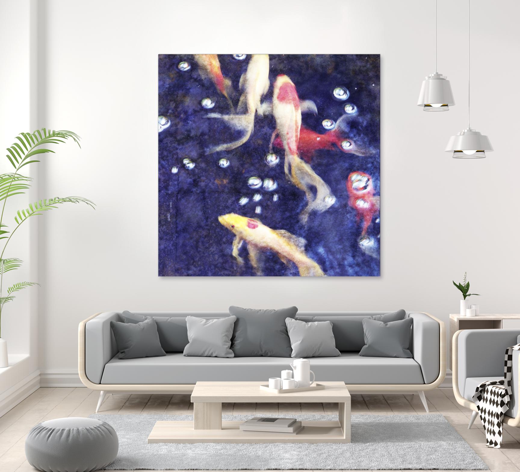 Koi 2 by Thea Schrack on GIANT ART - pink animals