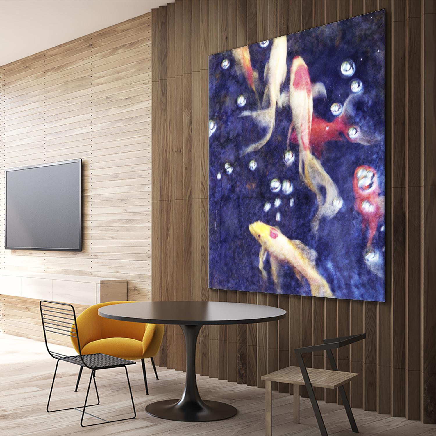 Koi 2 by Thea Schrack on GIANT ART - pink animals