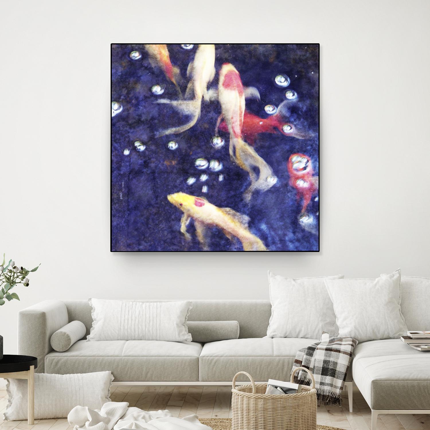 Koi 2 by Thea Schrack on GIANT ART - pink animals