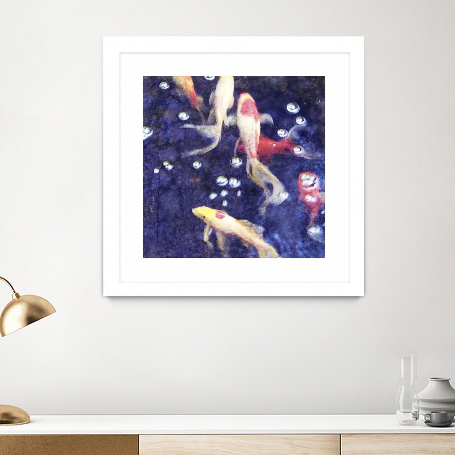 Koi 2 by Thea Schrack on GIANT ART - pink animals