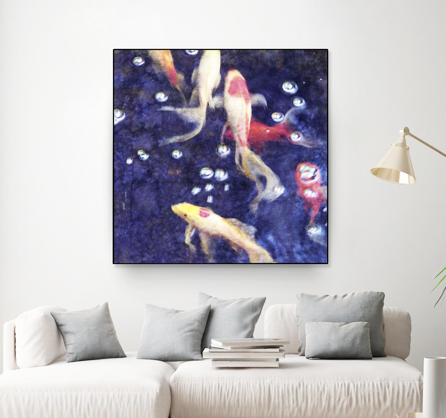 Koi 2 by Thea Schrack on GIANT ART - pink animals