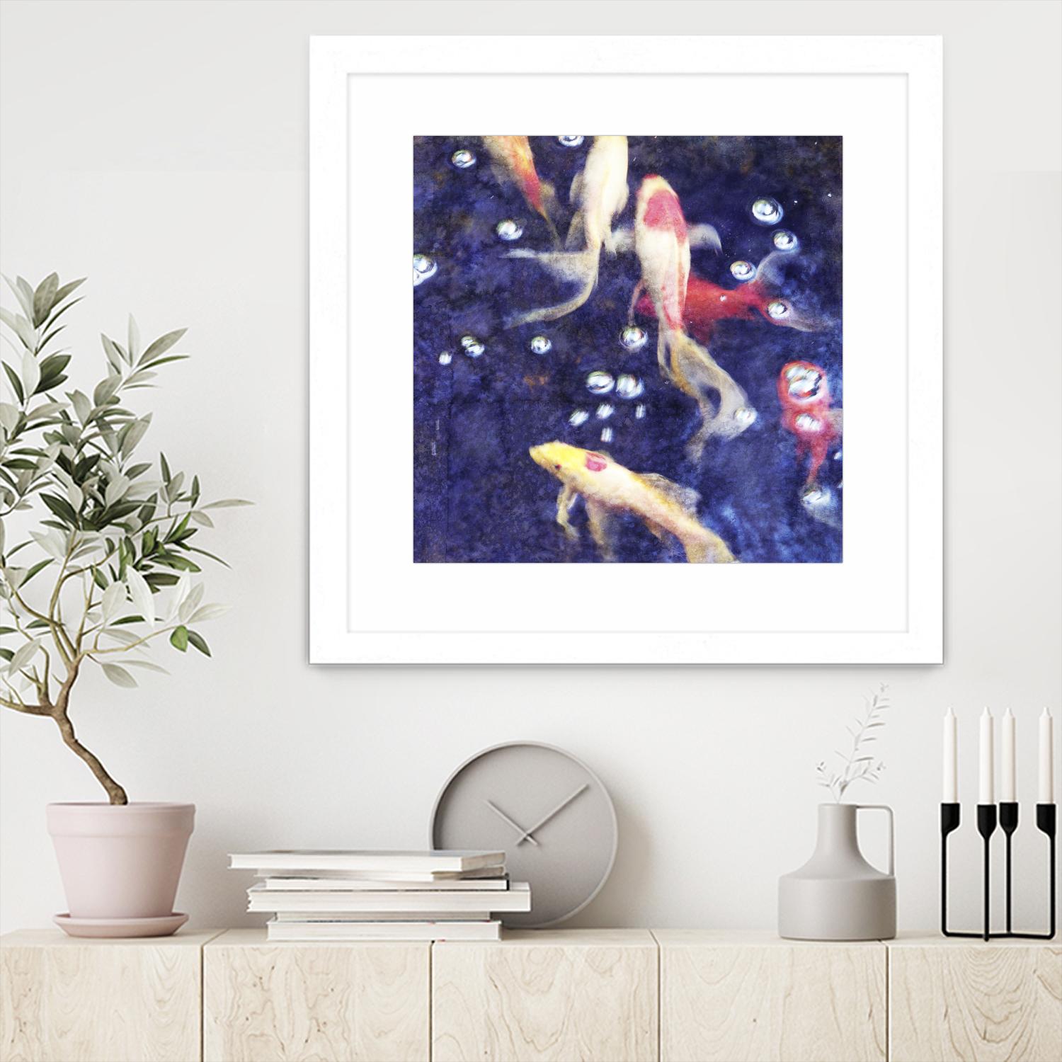 Koi 2 by Thea Schrack on GIANT ART - pink animals