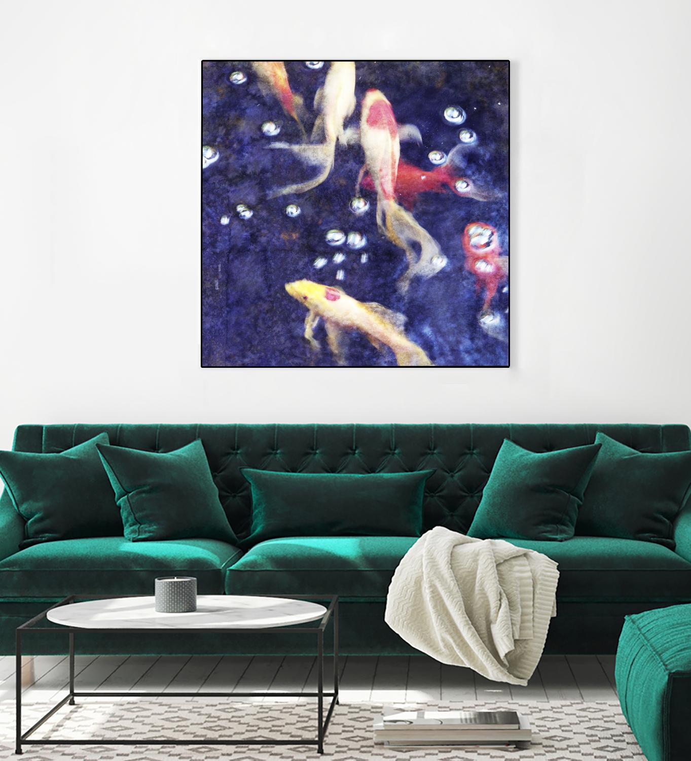 Koi 2 by Thea Schrack on GIANT ART - pink animals